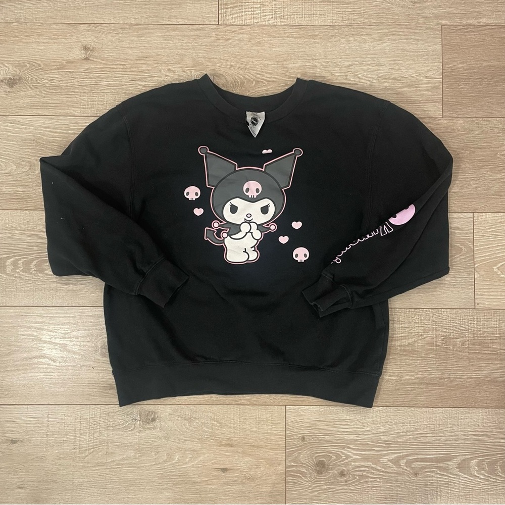 Sanrio Black and Pink Kuromi Sweatshirt